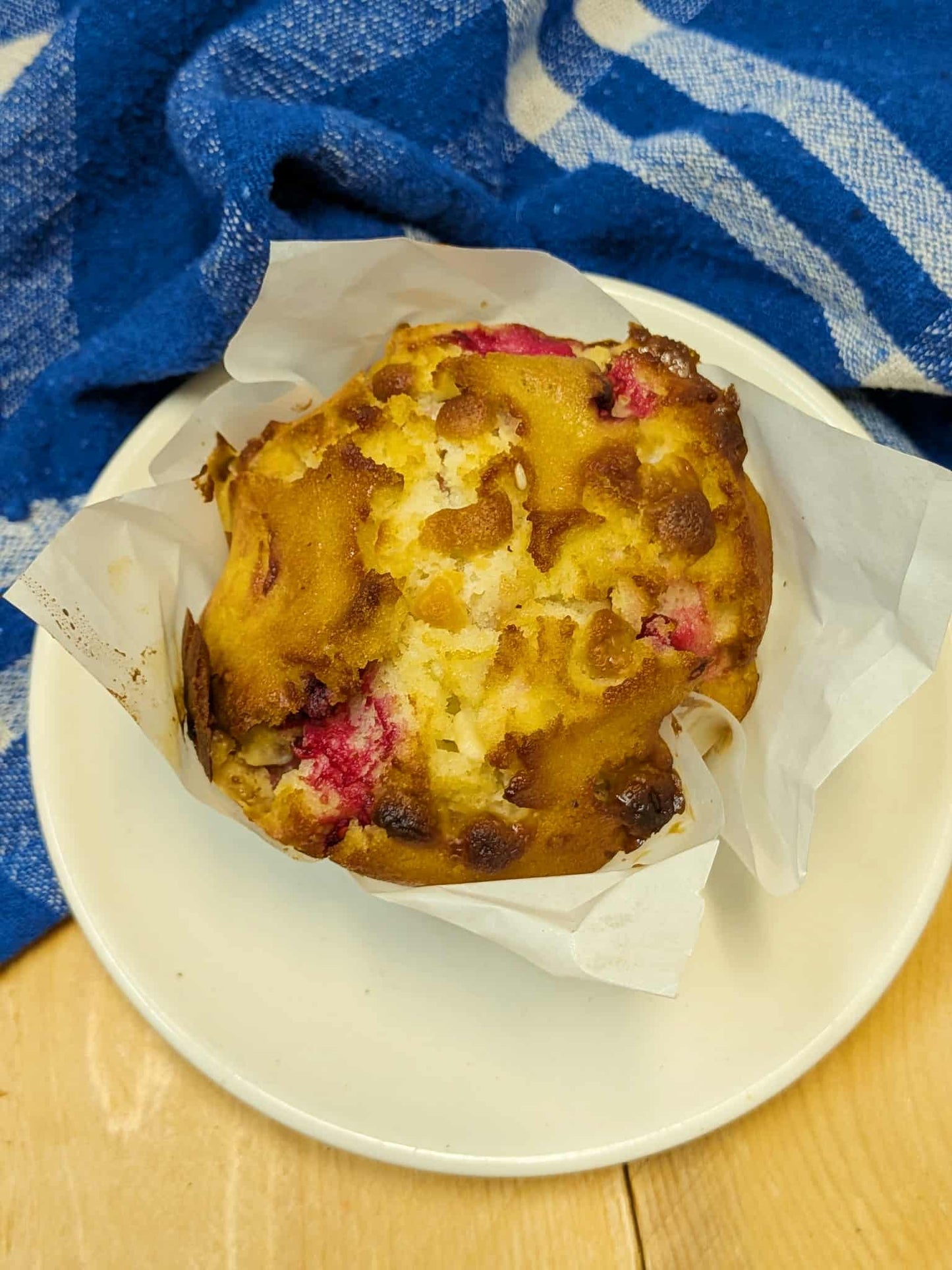 Muffin framboise choco blanc